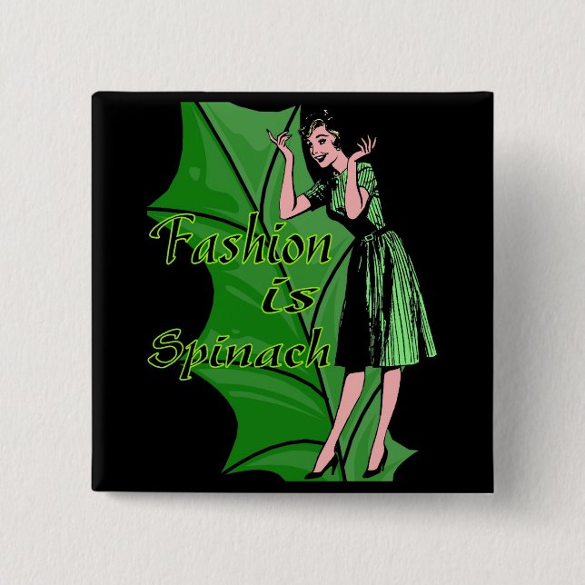 Spinach 15 Cm Square Badge (Front)