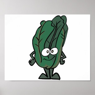 Spinach Face Poster
