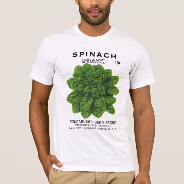 Spinach Seed Packet Label T-Shirt (Front)