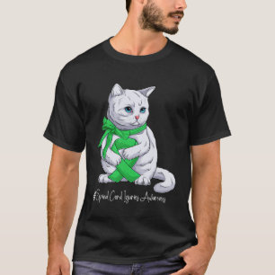 Spinal Cord Injuries Awareness Month Green Ribbon T-Shirt
