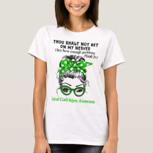 Spinal Cord Injury Awareness Ribbon Support Gifts T-Shirt