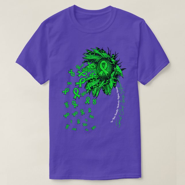 Spinal Cord Injury Awareness sunflower nobody figh T-Shirt (Design Front)