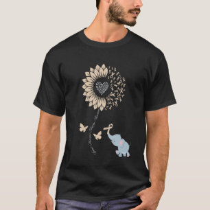 Spinal Muscular Atrophy Sunflower Butterfly Elepha T-Shirt
