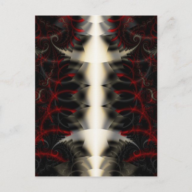 Spinal Paisley Gothic Fractal Signed Mini Print Postcard (Front)