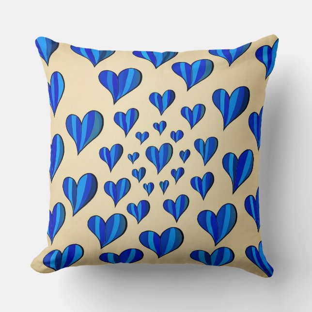Spindled Heart – Brilliant Blues Edition Cushion (Front)