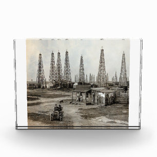 Spindletop Oil field - Texas 1902 Photo Block