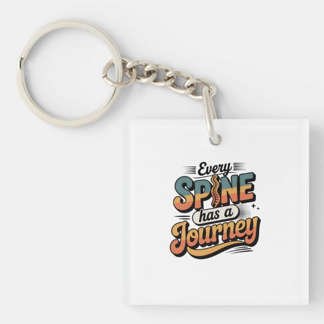Spine Care Journey and Body Alignment Key Ring (Front)