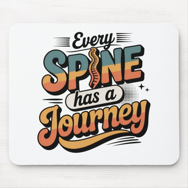 Spine Care Journey and Body Alignment Mouse Pad (Front)