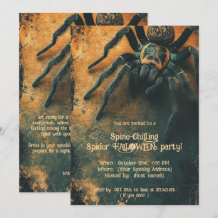 🕷️Spine-Chilling Spider HALLOWEEN Party Invitation