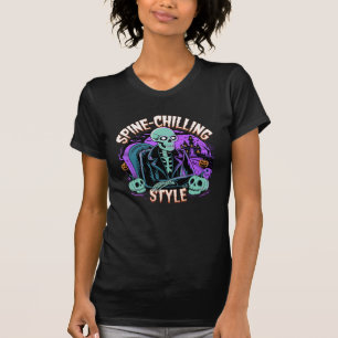Spine-Chilling Style Halloween Skeleton T-Shirt