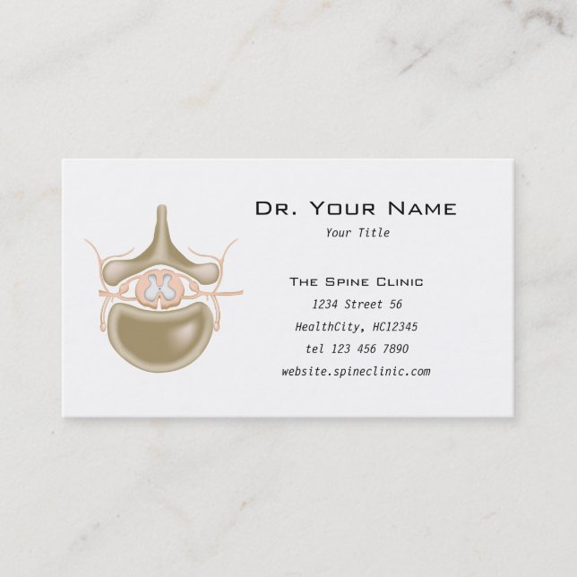 Spine Clinic Business Card (Front)