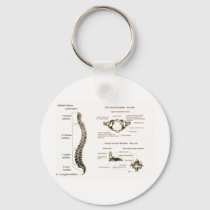 Spine Details Sepia Key Ring