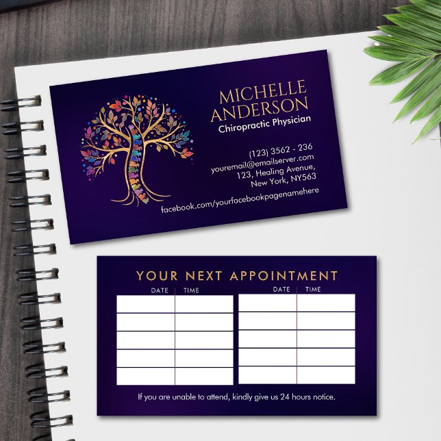 Spine Health Tree - Chiropractic Appointment Business Card (Creator Uploaded)