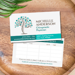 Spine Health Tree - Chiropractic Appointment Business Card