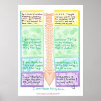 Spine Poster - I give thanks for vertebrae