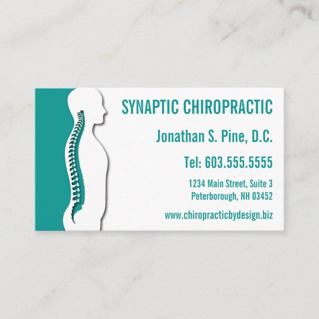 Spine Silhouette Graphic Chiropractor Appointment (Front)