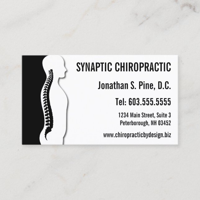 Spine Silhouette Graphic Chiropractor Appointment (Front)