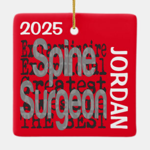 Spine Surgeon Extraordinaire CUSTOM Ceramic Ornament