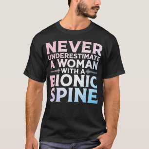 Spine Surgery Art For Women Girls Back Lumbar Spin T-Shirt