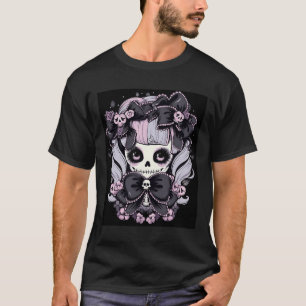 Spine-tingling Thrills Halloween Skull Artwork T-Shirt