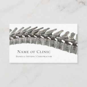 Spine Vertebrae Chiropractor Appointment Reminder Card