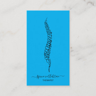 Spine vertebrae orthopaedic doctor blue business card