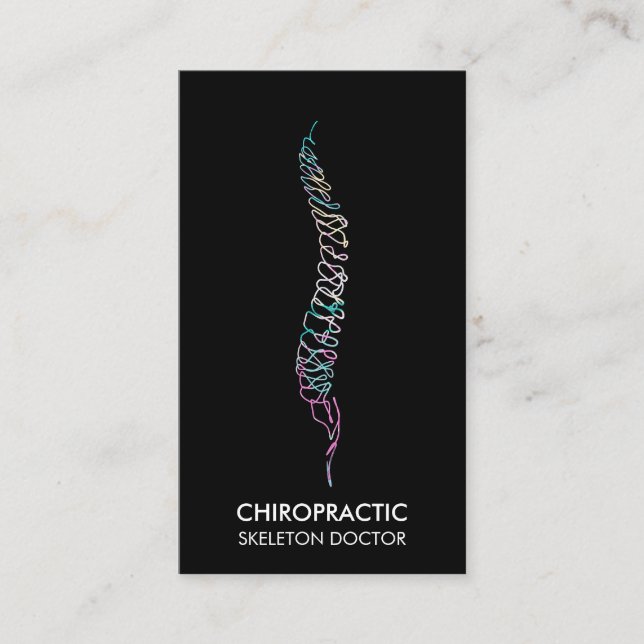 Spine vertebrae orthopaedic doctor chropractic business card (Front)
