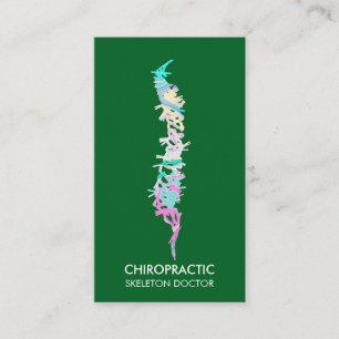 Spine vertebrae orthopaedic doctor green business card