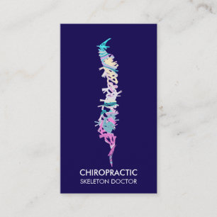 Spine vertebrae orthopaedic doctor navy business card