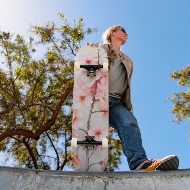 Sping Pink Sakura Branch Skateboard (Outdoor 1)