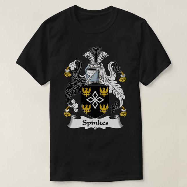 Spinkes Coat of Arms Family Crest  T-Shirt (Design Front)