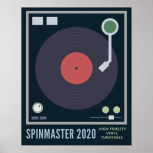 SpinMaster 2020 High Fidelity Vinyl Turntable Poster