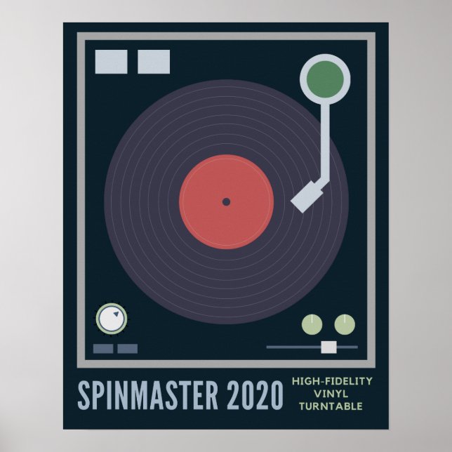 SpinMaster 2020 High Fidelity Vinyl Turntable Poster (Front)