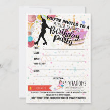 SpinNations Birthday Party Invitations