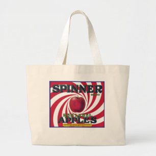 SPINNER BRAND APPLES LARGE TOTE BAG