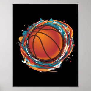 Spinning Basketball Ball  Poster