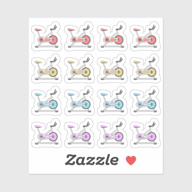 Spinning Bike Exercise Gym Workout Cardio Planner (Sheet)