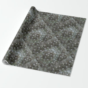 Spinning dandelion puff wrapping paper