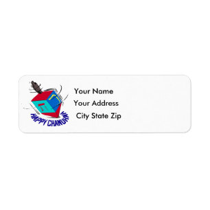 Spinning Dreidel. Return Address Label