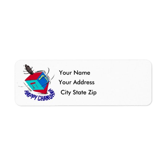 Spinning Dreidel. Return Address Label