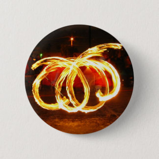 Spinning Fire 6 Cm Round Badge