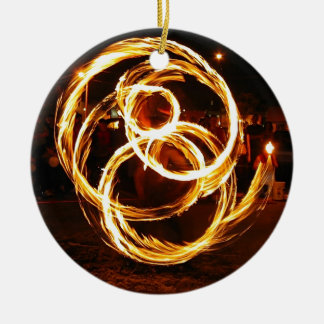 Spinning Fire - Abstract Ceramic Ornament