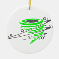 Spinning green tornado