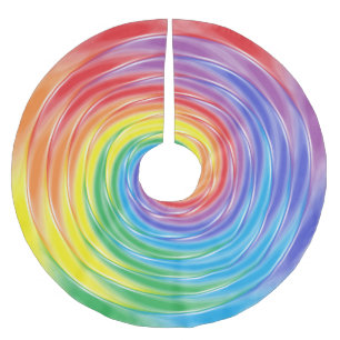 Spinning Rainbow Brushed Polyester Tree Skirt
