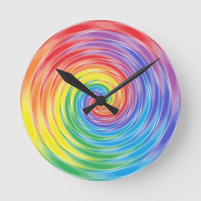 Spinning Rainbow Clock (Front)