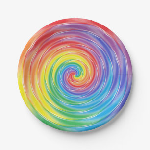 Spinning Rainbow Paper Plates