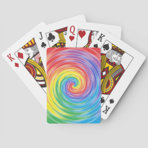 Spinning Rainbow Playing Cards