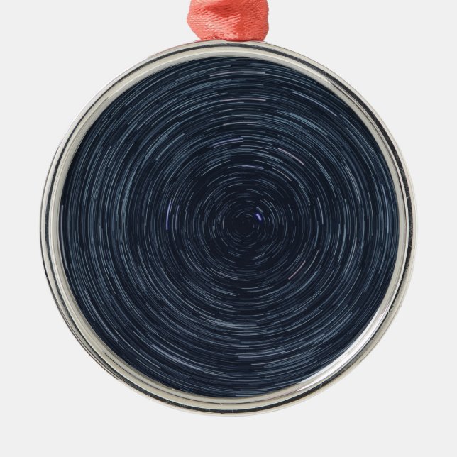 Spinning Sky (Starry Space Scene) Metal Ornament (Front)