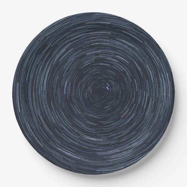 Spinning Sky (Stars in Outer Space) Paper Plate (Front)
