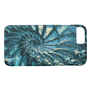 Spinning Turquoise Fractal Case-Mate iPhone Case